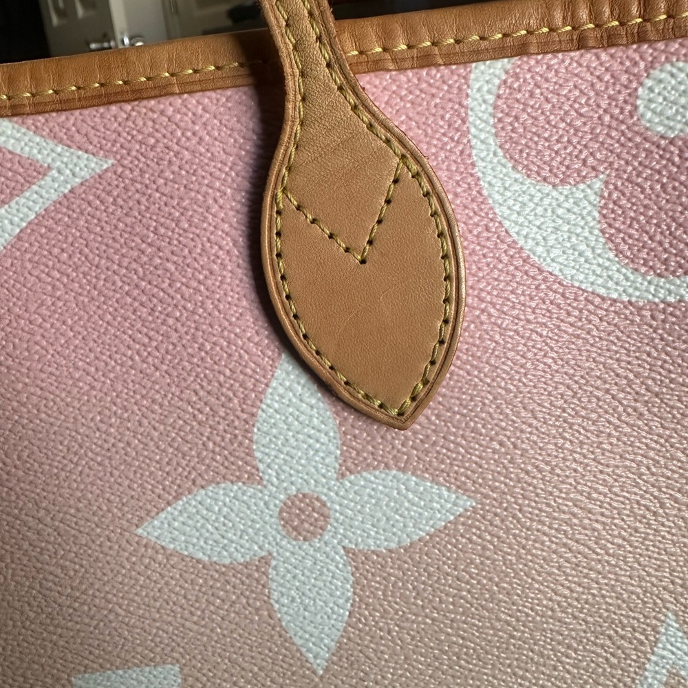 Louis Vuitton Pink and Tan Monogram Tote